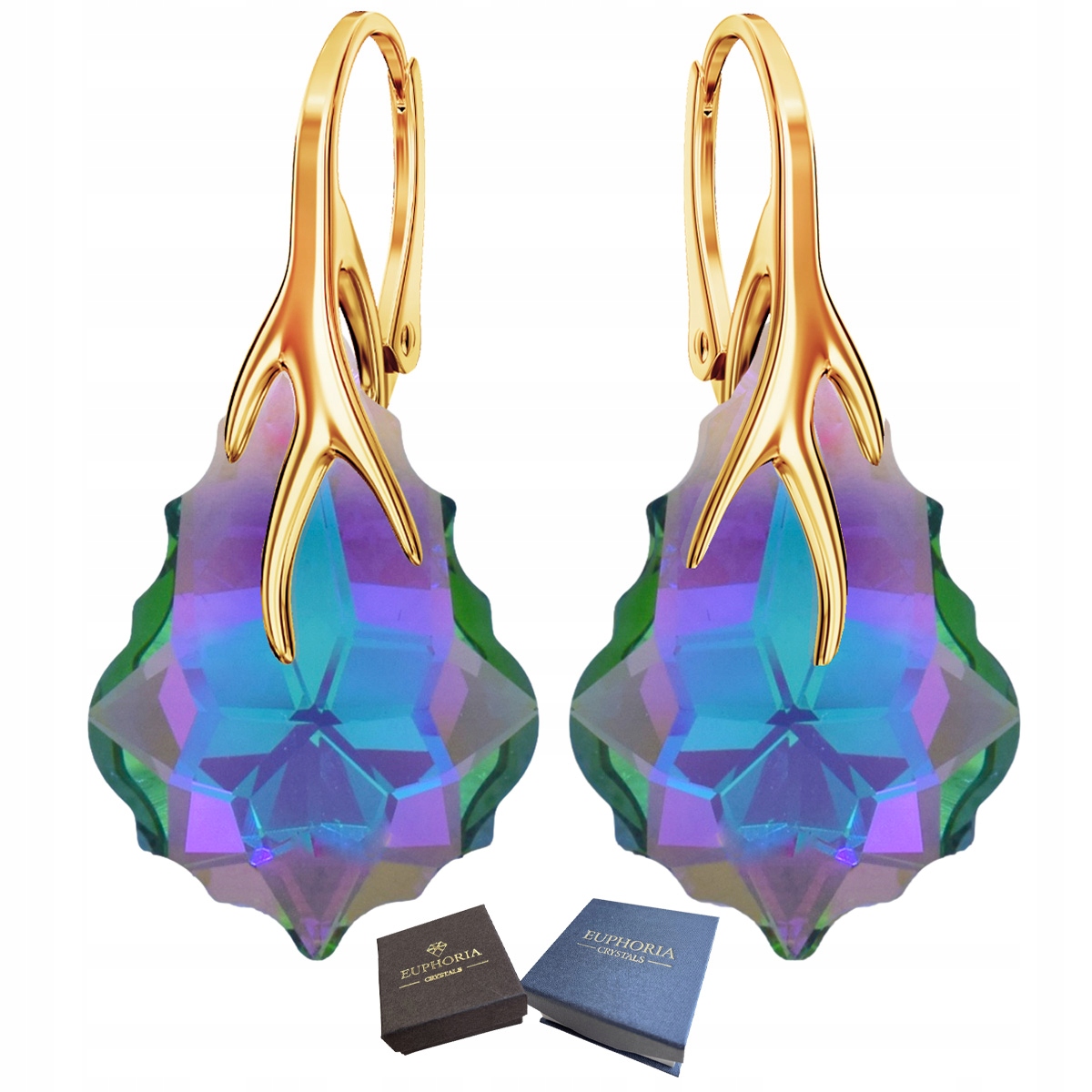 Náušnice Zlaté Stříbro 925 Pozlacené Anglické zapínání jako Dárek pro maminku