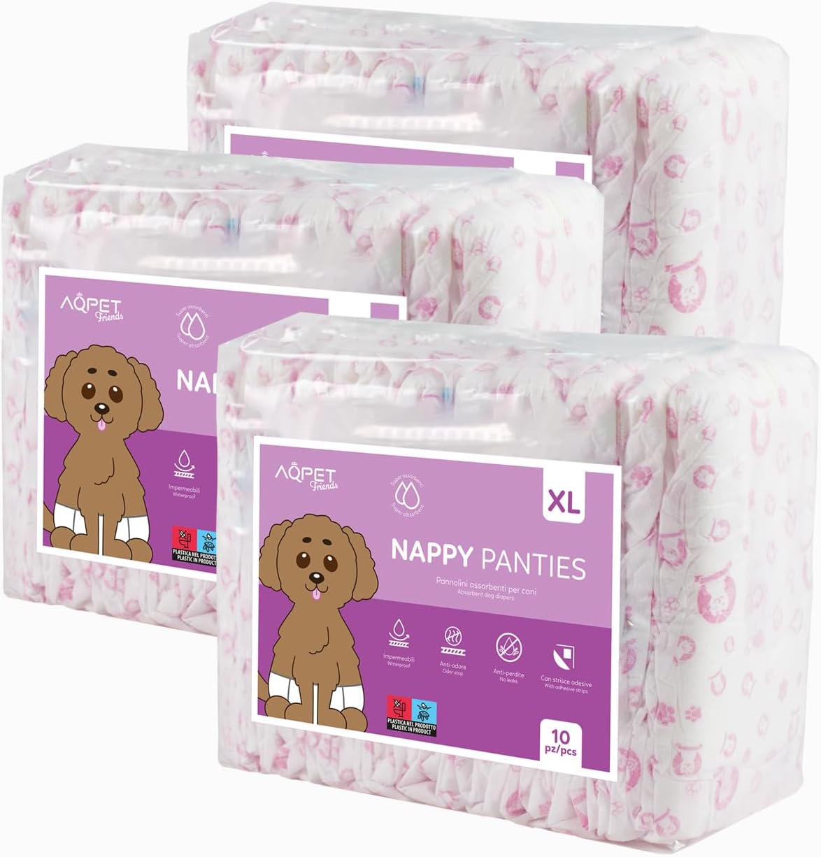 Levně Aqpet Hygienické Plenky pro feny 600 x 340 mm, 30 kusů