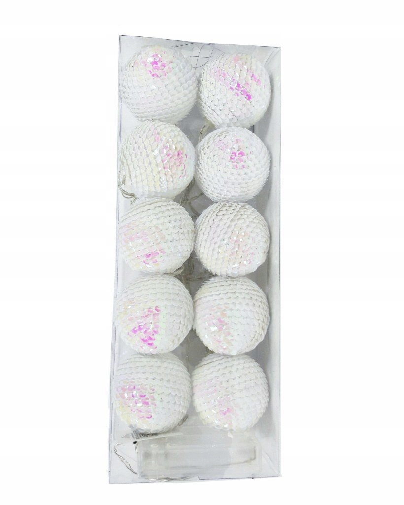 10xCOTTON BALLS KULE ŚWIECĄCE LED GIRLANDA CEKINY EAN (GTIN) 5903855082663