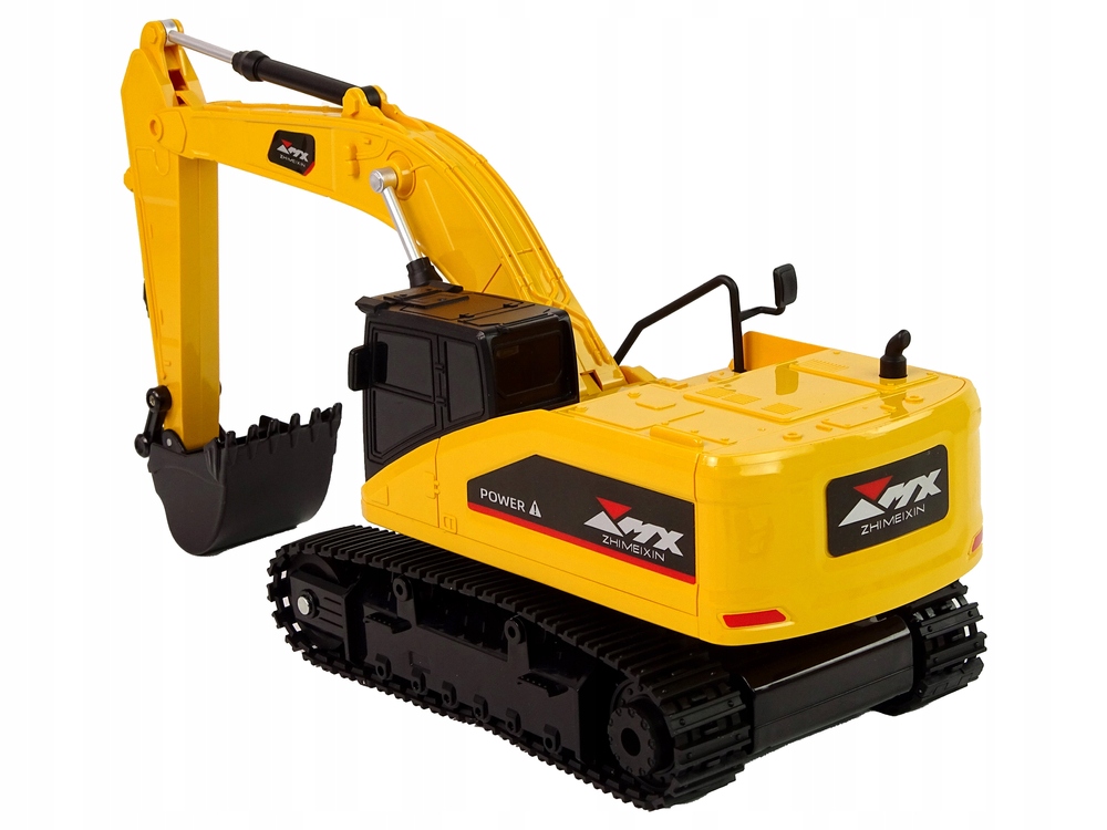 Żółta Koparka Gąsienicowa Zdalnie Sterowana Materiał metal plastik