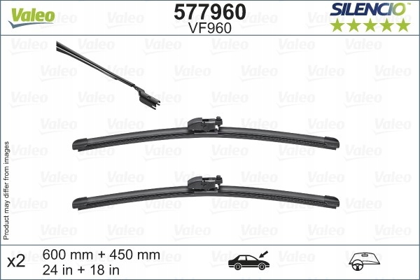 Pióro Wycieraczki 600/450MM Mazda 6, CX-5 12.12- Silencio Set Przód VAL577