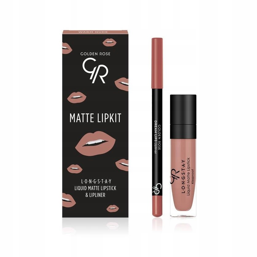 Golden Rose Matte LipKit Sada na rty rtěnka tužka Warm Nude