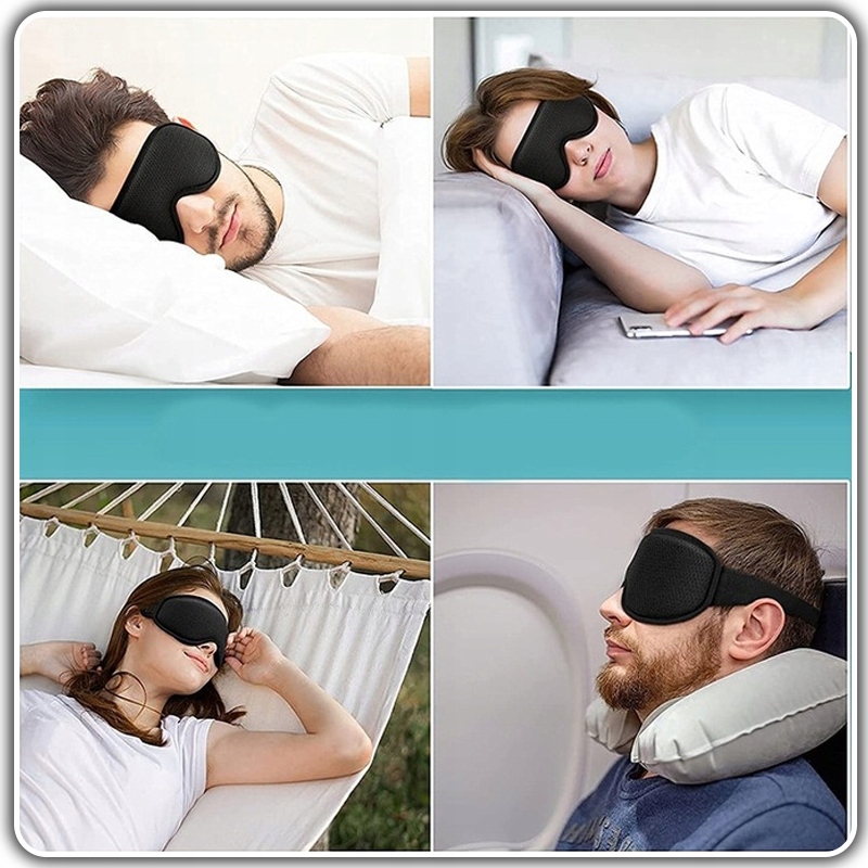 OPASKA NA OCZY DO SPANIA 3D MASKA ZACIEMNIAJĄCA REGULOWANA JAKOŚĆ PREMIUM Model Sleep Mask