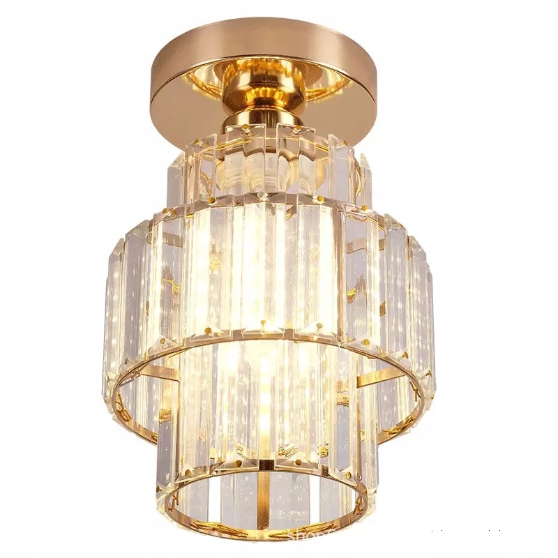 Mały żyrandol kryształowy lampa kryształowa sufitowa złota do Sypialni
