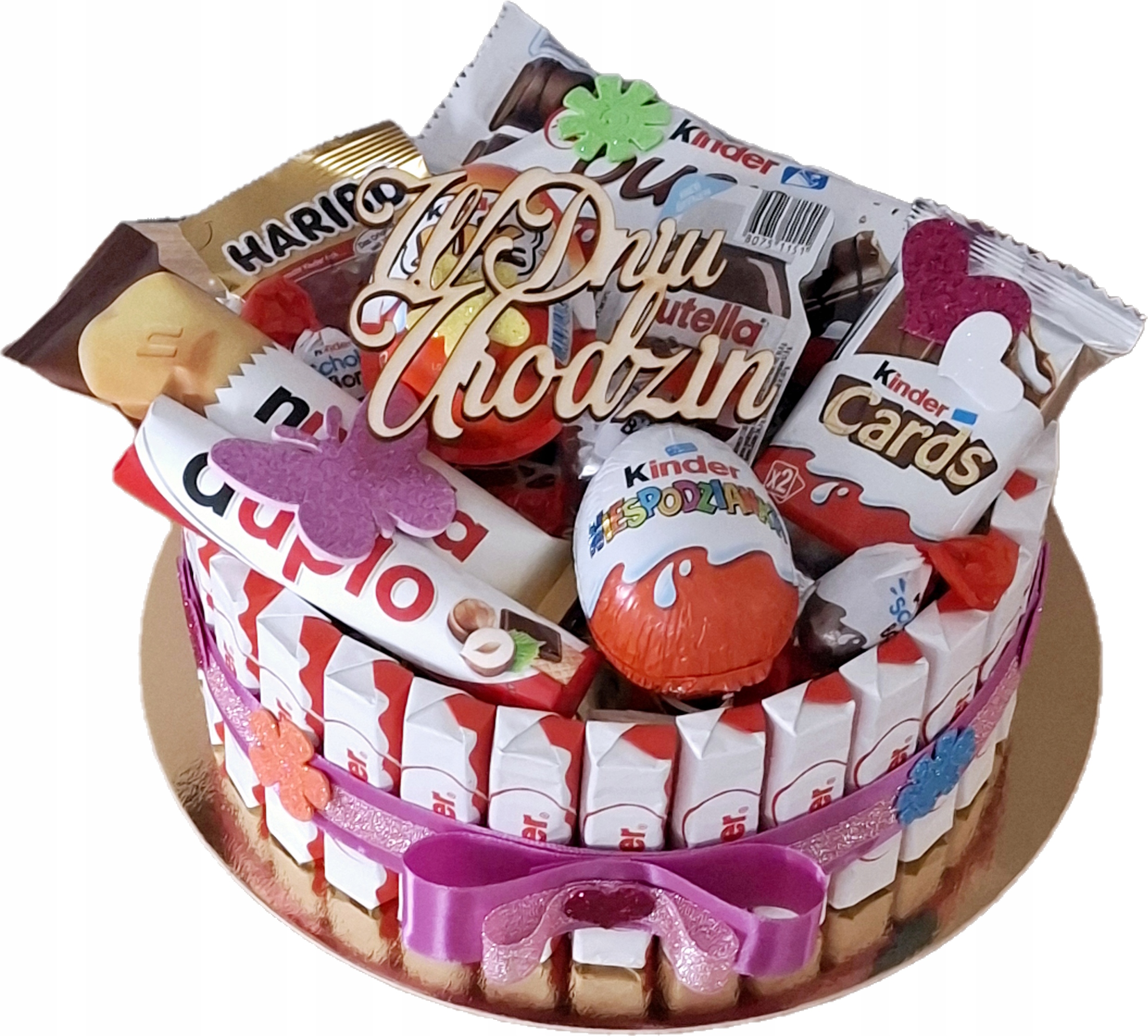 Tort Kinder Zestaw Słodyczy Dla Dzieci Urodziny Dzień Dziecka