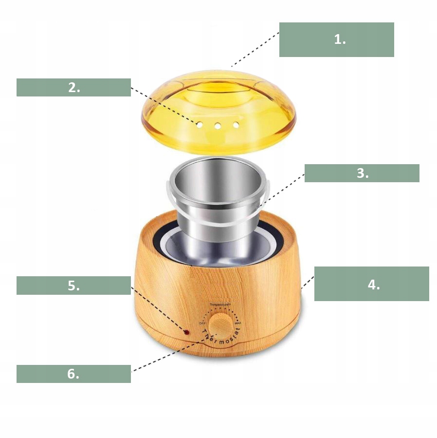 PODGRZEWACZ DO WOSKU Depilacja Wosk Twardy 100W Rodzaj do wosku twardego do wosku w puszce inny
