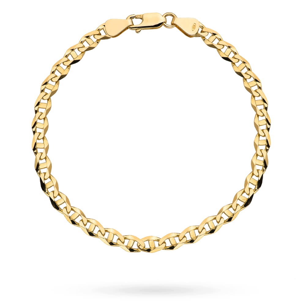 Pánský zlatý náramek ryzost 585 gucci 4 mm módní elegantní 21 cm