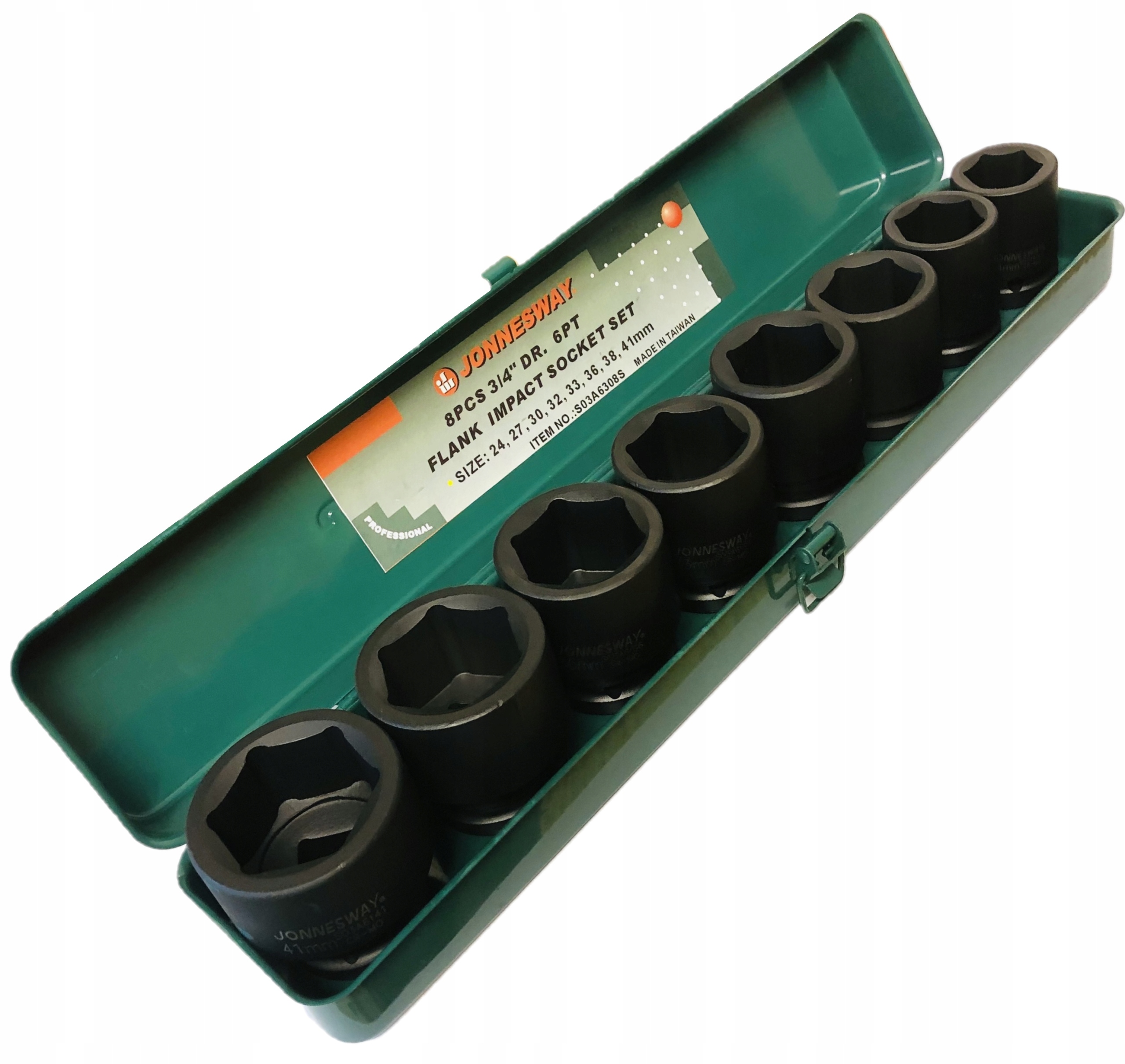 

Jonnesway nasadki udarowe zestaw 3/4 24-41mm Cr-Mo