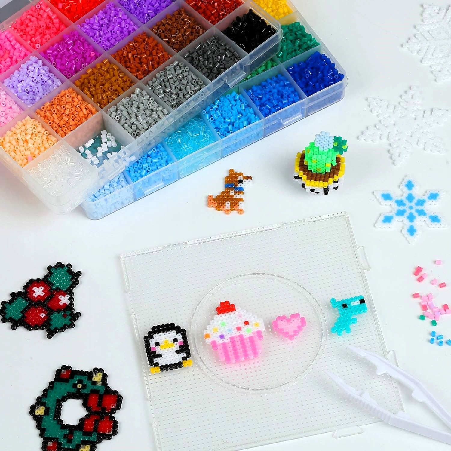 KORALIKI DO PRASOWANIA MEGA DUŻY ZESTAW 24000 SZTUK KORALIKÓW AKCESORIA ! Marka bez marki