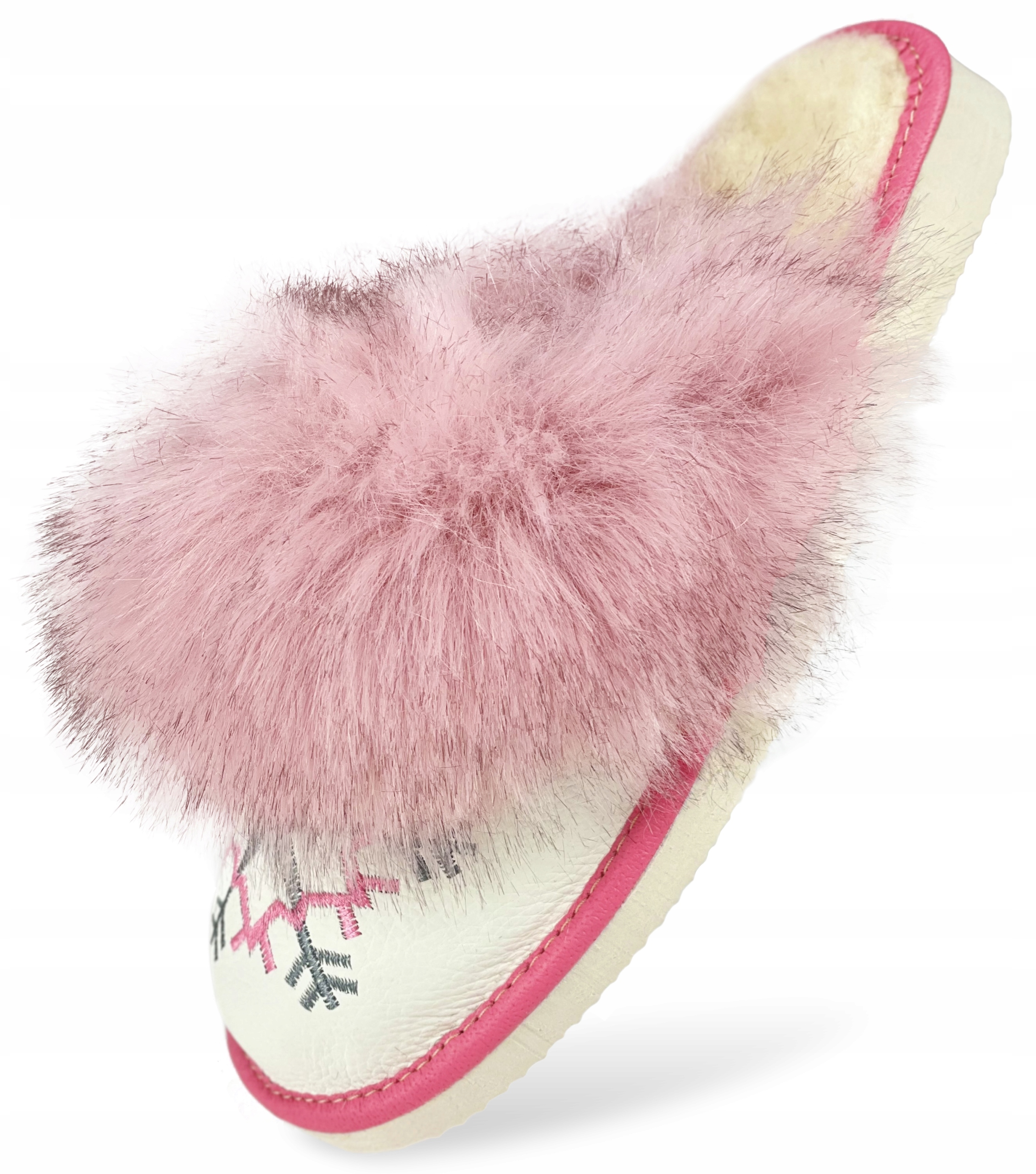 

Kapcie Damskie Ciepłe Z Futerkiem, Pantofle Skóra