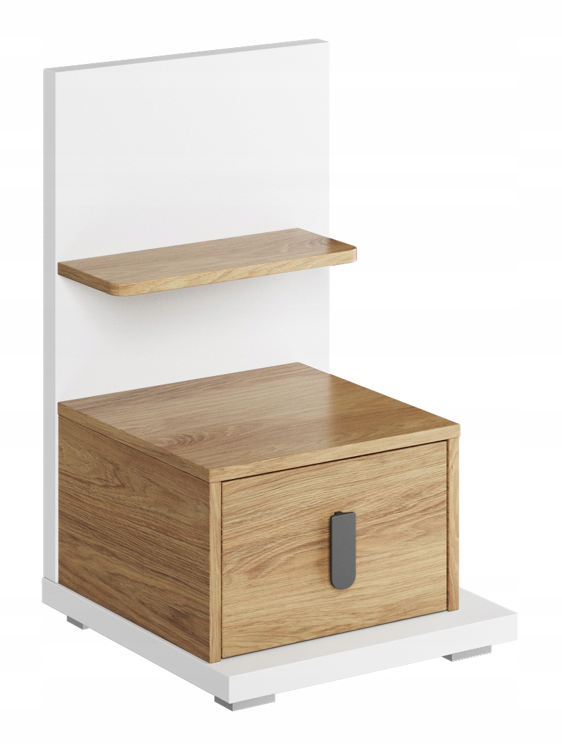 STOLIK NOCNY Z SZUFLADĄ szafka nocna BIAŁA PÓŁKA