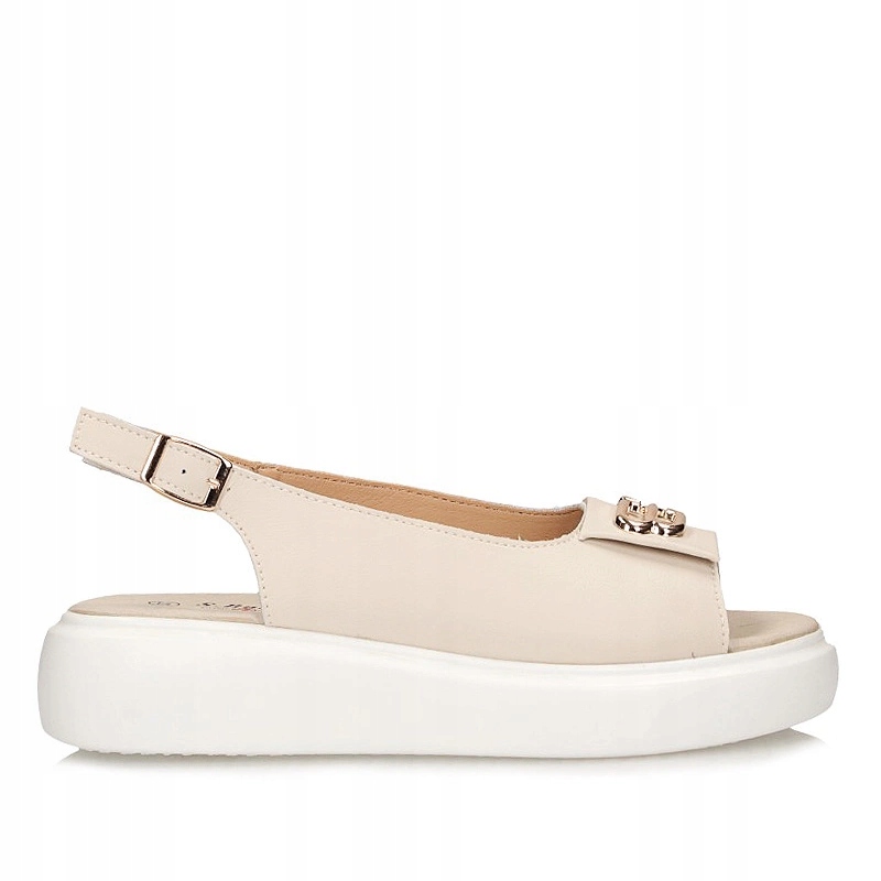 Stylové dámské sandály na platformě S.Barski GR51-601 Beige