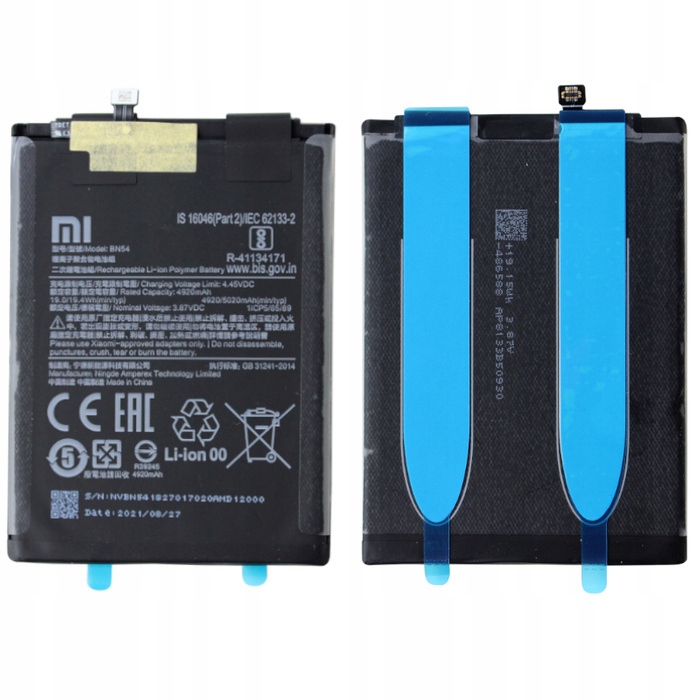 Nowa Bateria BN54 Do Xiaomi Redmi Note 9 M2003J15SG, M2003J15SS, M2003J15SC