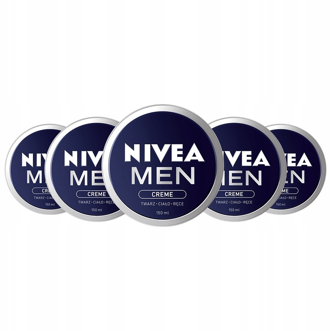 Nivea Men Creme Univerzální krém na obličej, tělo a ruce pro muže 150 Ml x5