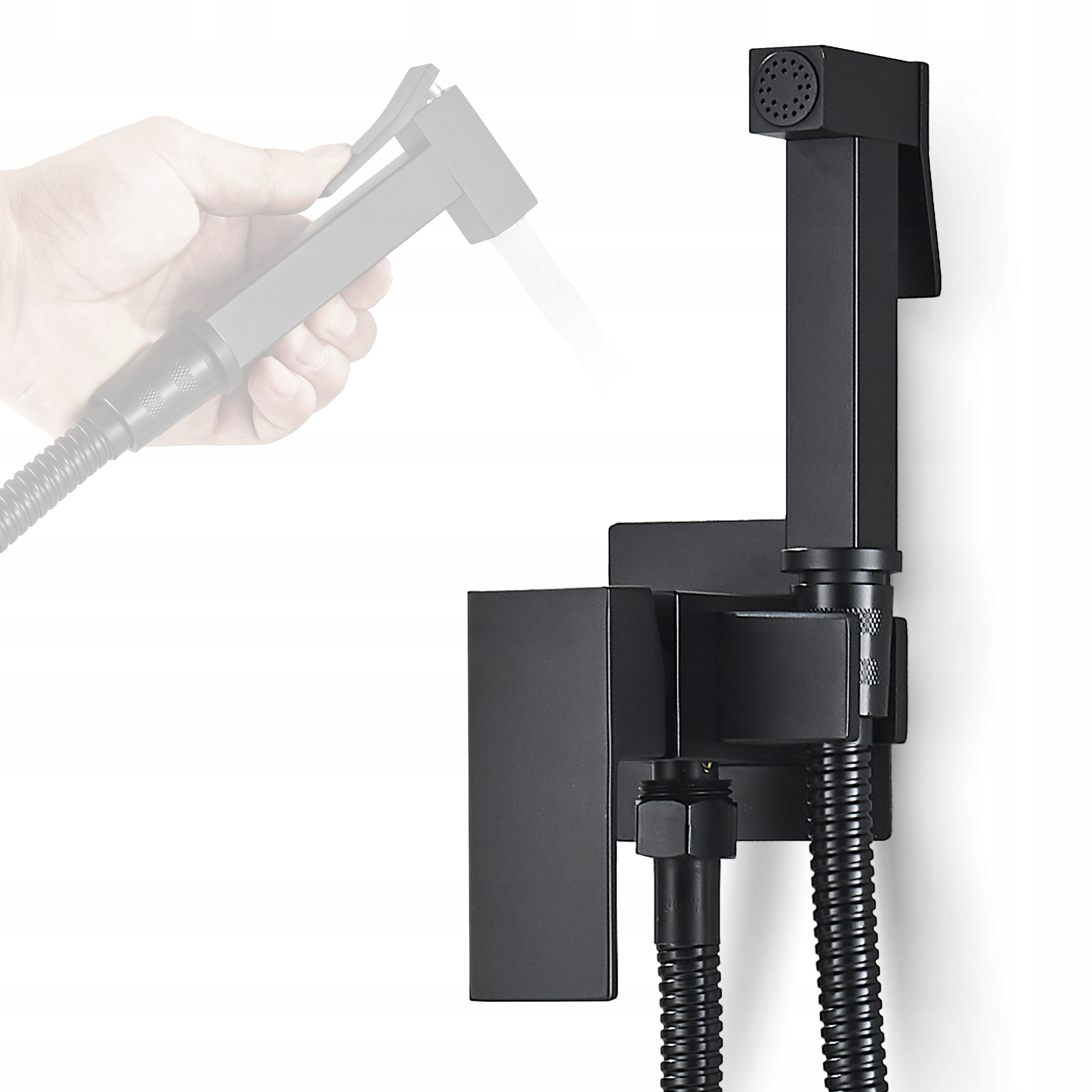 Čierna podomietková bidetová batéria Mosadz Bidetka Lavatio Armatura Plus