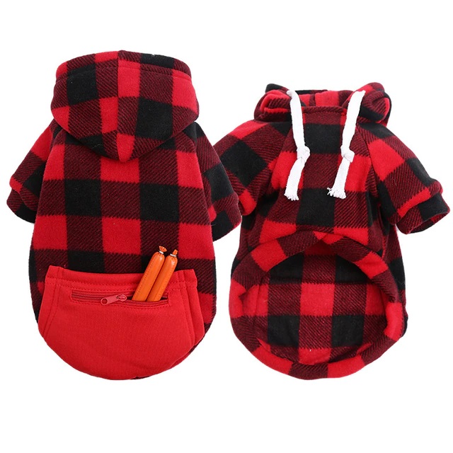 

Bluza dla psa kurtka ubranko z kapturem red Samy M