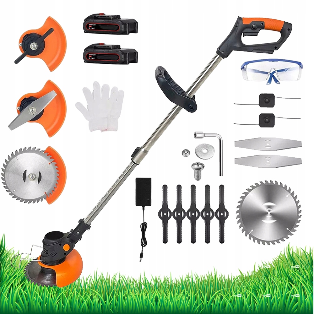 Aku Vyžínač Bezdrátový Vyžínač +2* Baterie A 4 Čepele