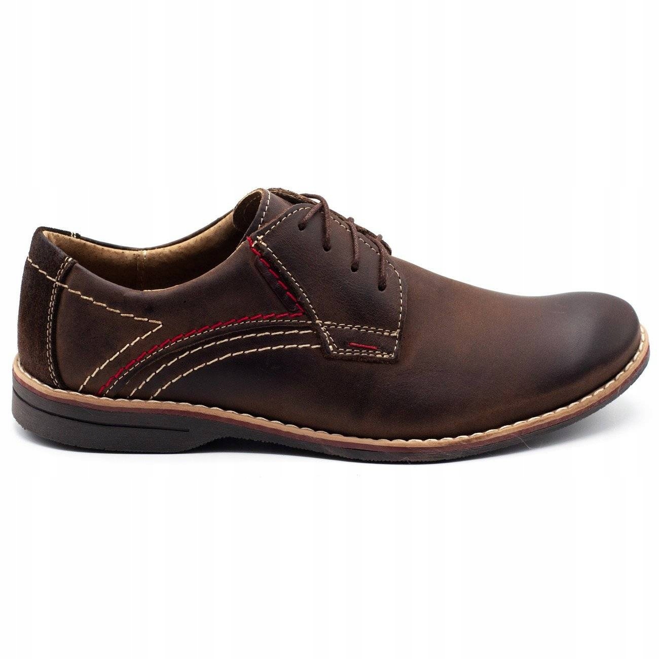 

Buty Olivier Męskie Skóra Naturalna 242 Brąz 40