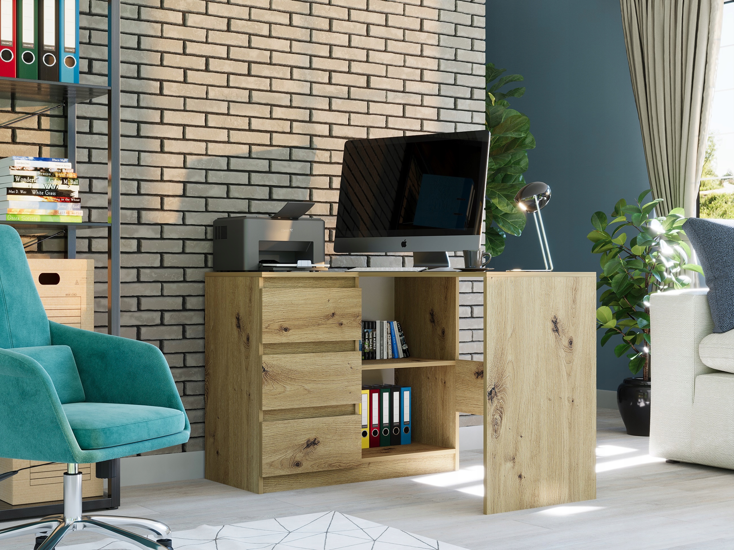 BIURKO NAROŻNE KOMPUTER artisan N4L lewe