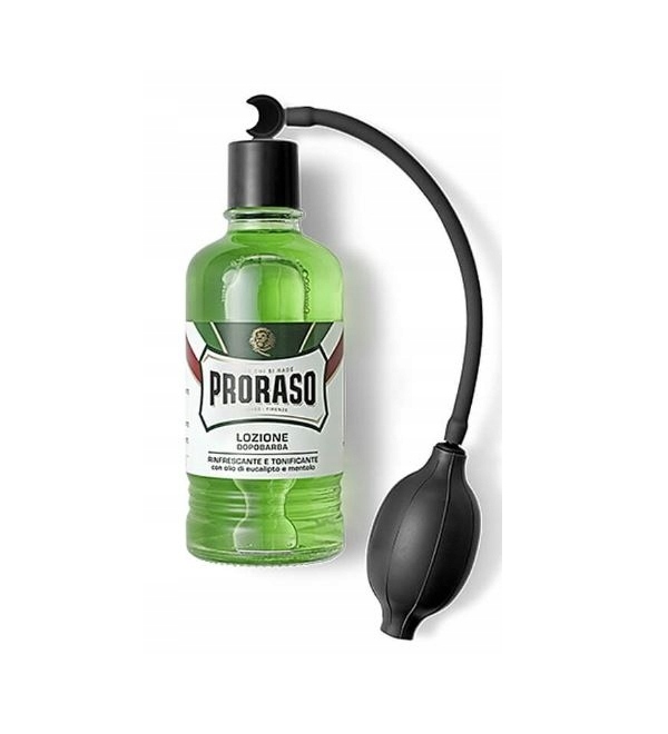 Sada voda po holení Proraso zelená 400 ml a pumpička atomizér černá