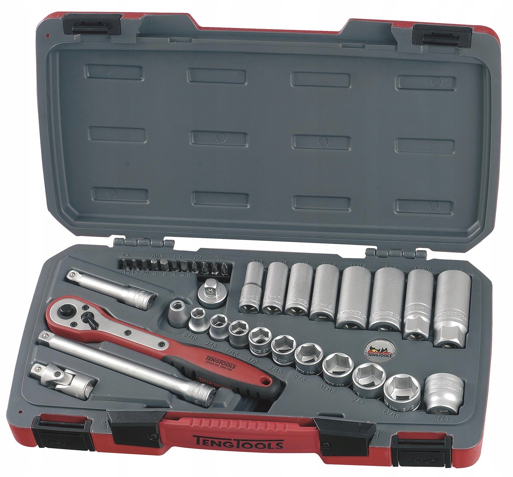 Sada náradia s palcovým uchopením 3/8" Teng Tools T3835AF