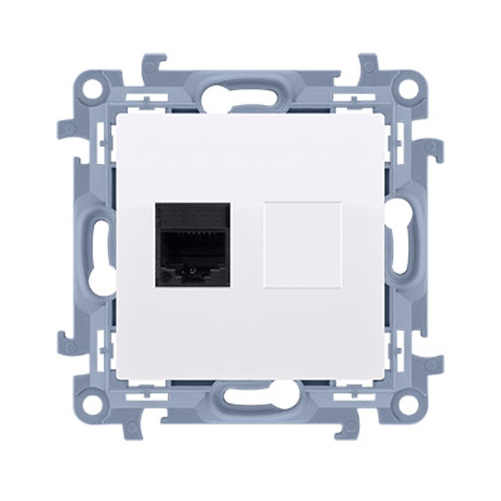 Simon 10 GNIAZDO KOMPUTEROWE RJ45 białe Kontakt