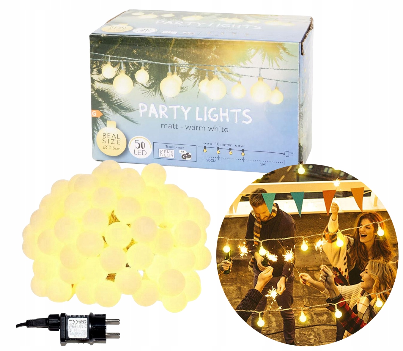 

Girlanda Ogrodowa Led Sznur 15m Lampki Ogrodowe