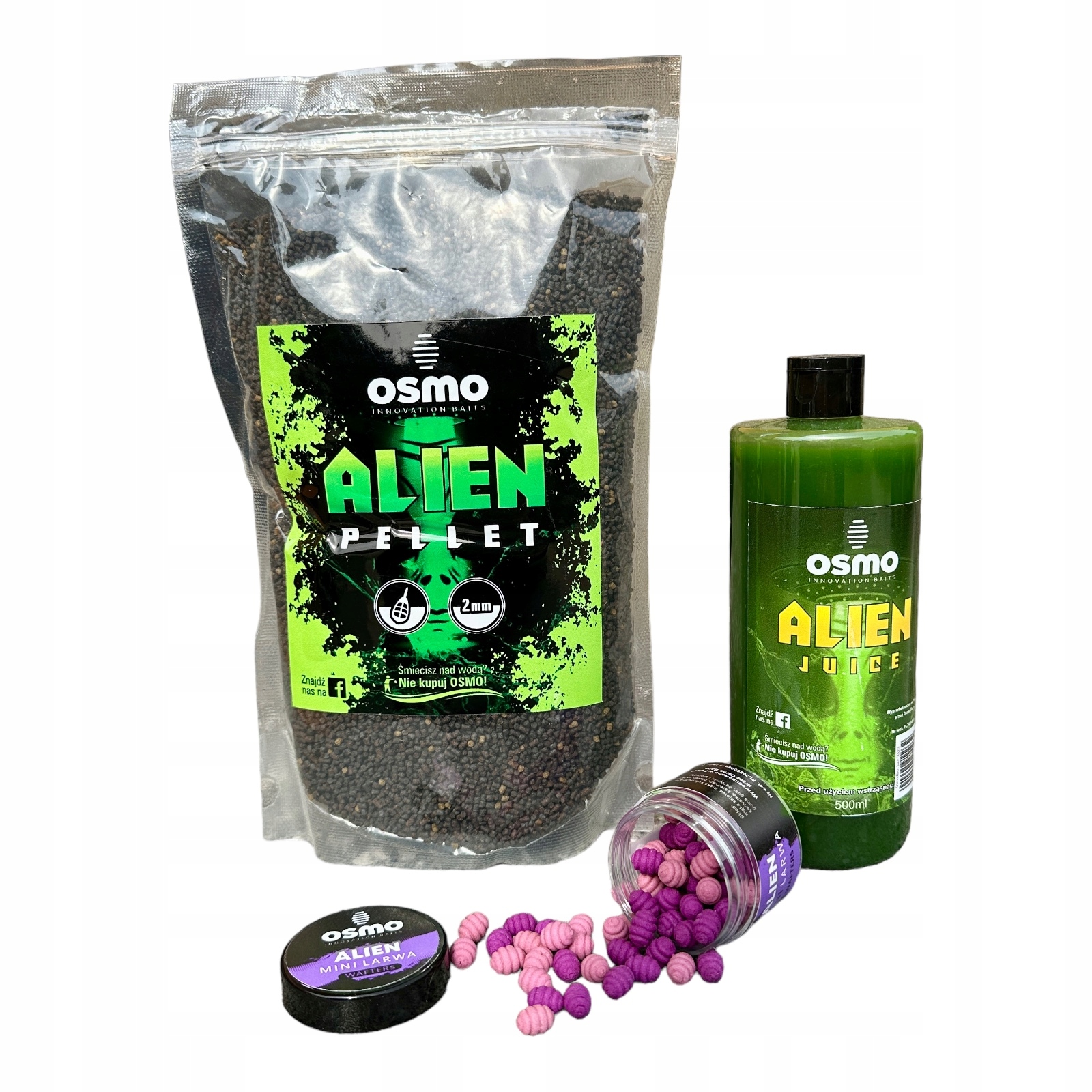 Zestaw Alien Method Feeder Osmo Pellet+Booster+Larwa