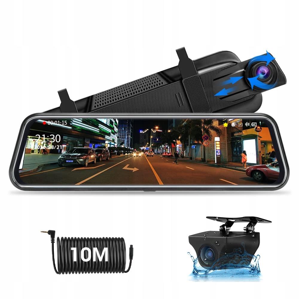 Autokamera Zrkadlo Jansite 10'' Fhd 1080P Dotykový displej