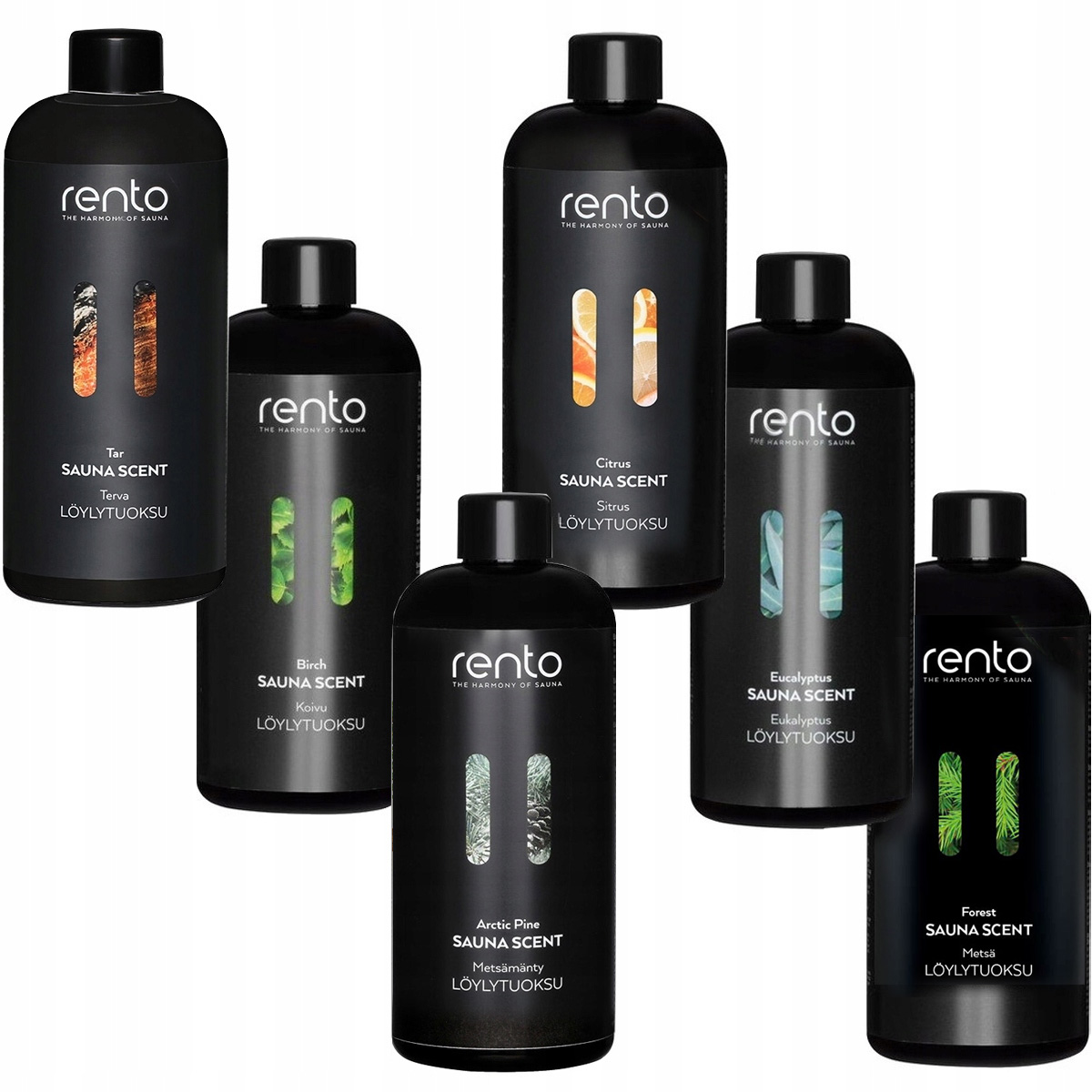 6 x Aromatický saunový olej Rento Sada 6 Ks