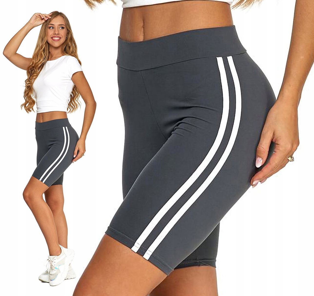 

Moraj Fit Legginsy Damskie Sportowe Spodenki S/m