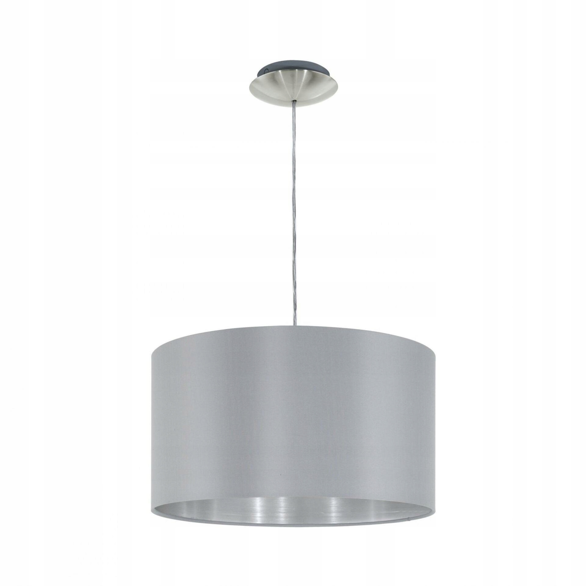 Závesné svietidlo Eglo Maserlo E27 sivé/strieborné 38cm