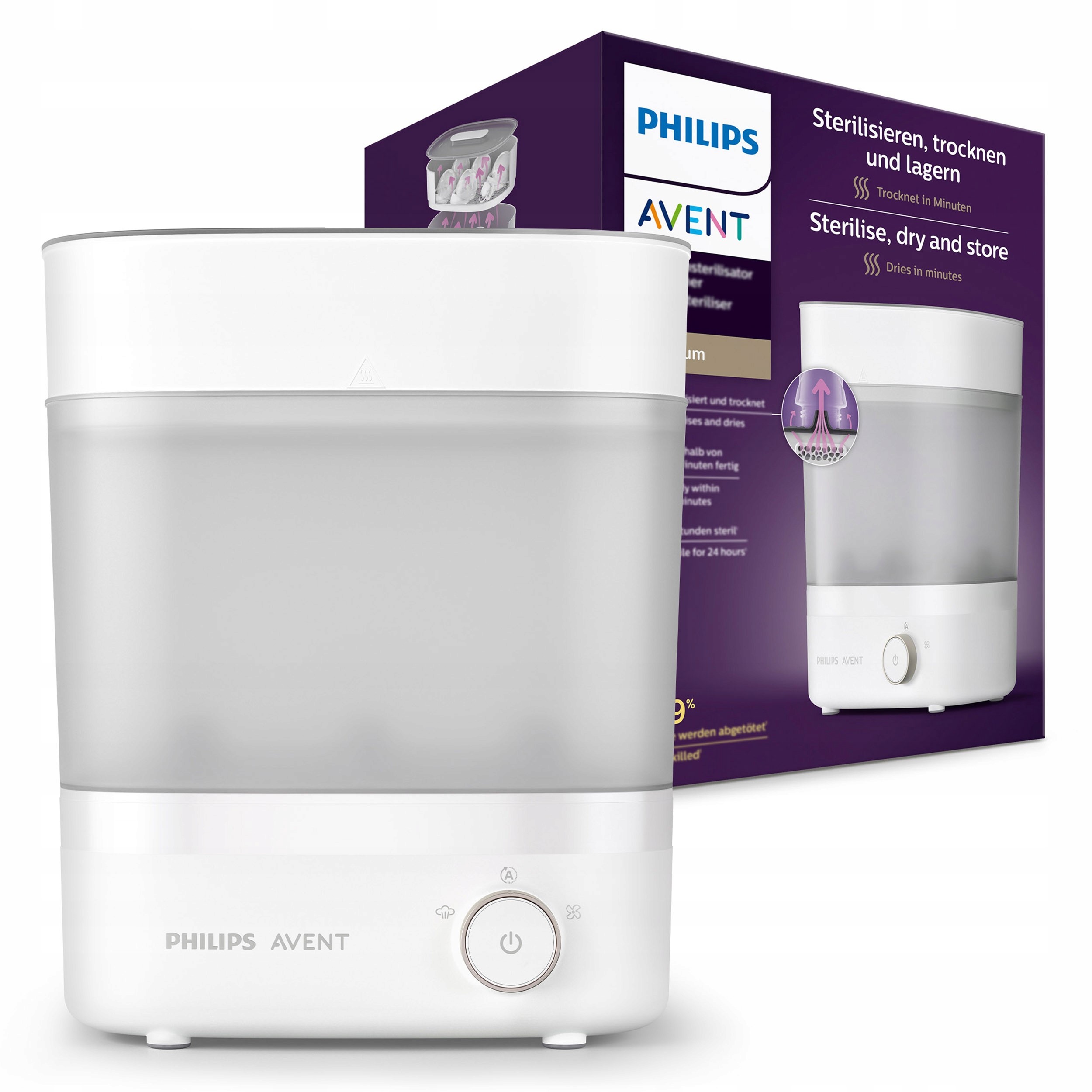 Philips Avent Sterylizator parowy do butelek z funkcją suszenia SCF293 ...