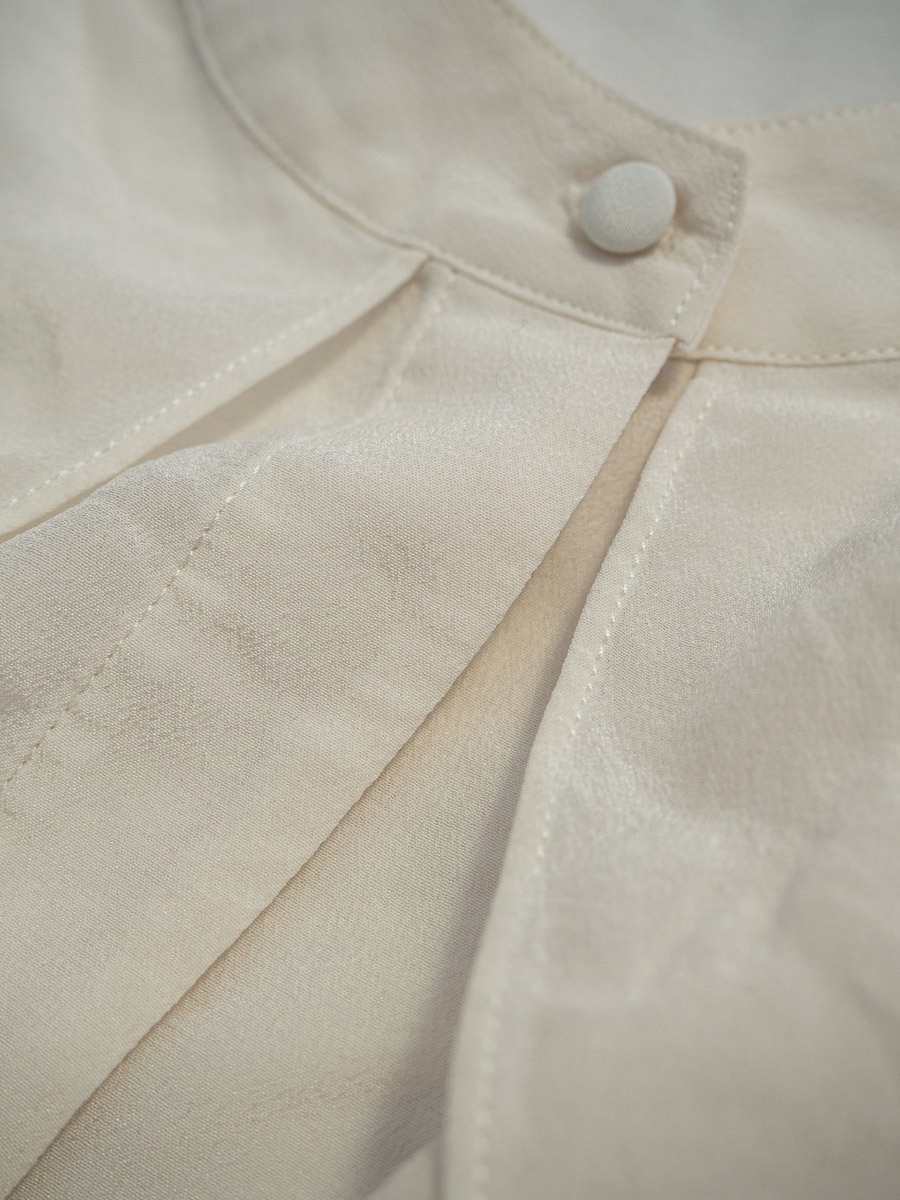 UTERQUE JEDWABNA KOSZULA, ROZM. M Odcień ecru