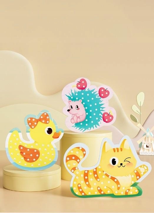 ZESTAW POKE ART KREATYWNY DLA DZIECI ZABAWKA EDUKACYJNA Z TKANINY DIY Wiek dziecka 3 lata +