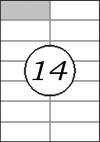 

Etykiety samoprzylepne 105x42,4mm 100ark A4 mat