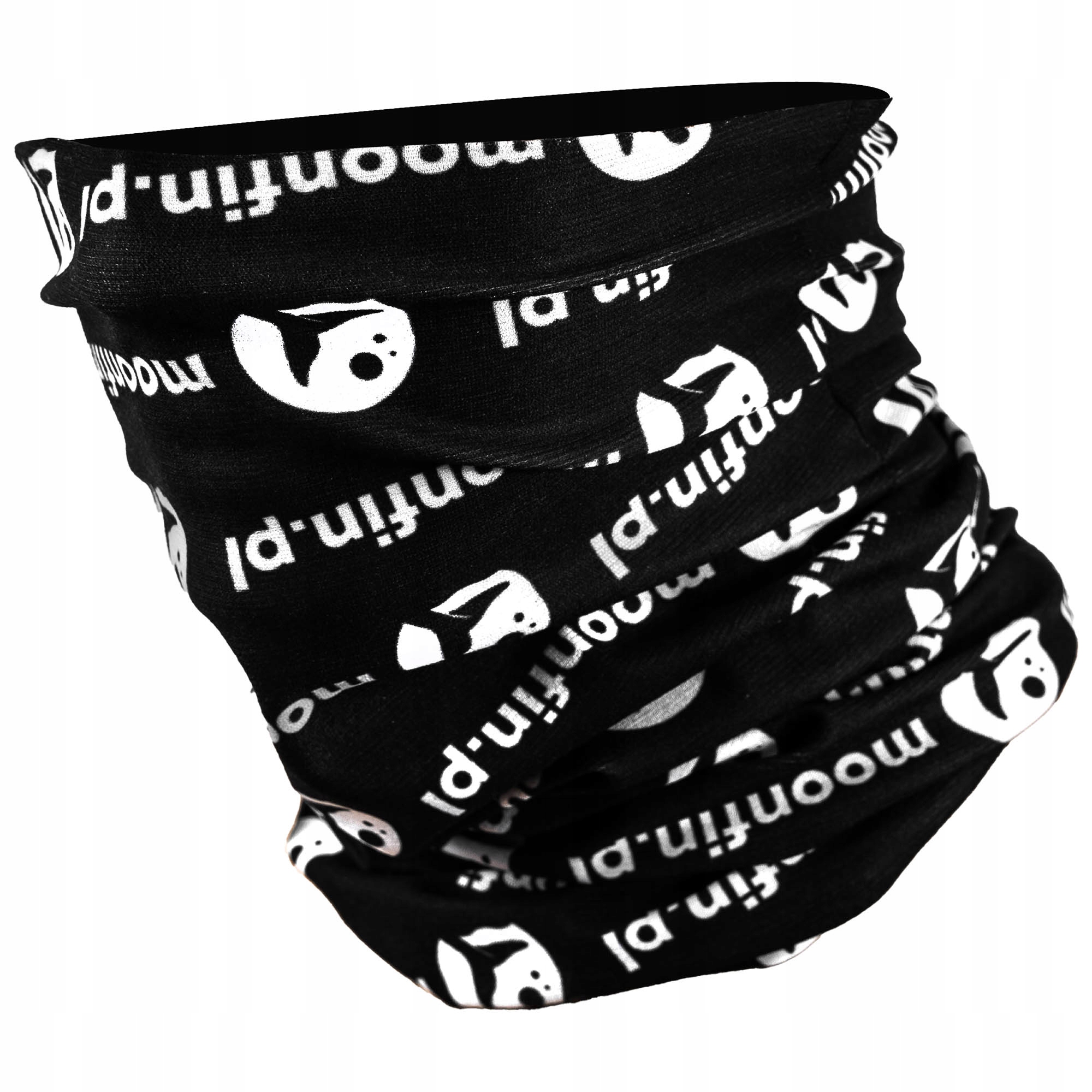 Komin Wędkarski Letni Z Logo Moonfin Czarno-Biały