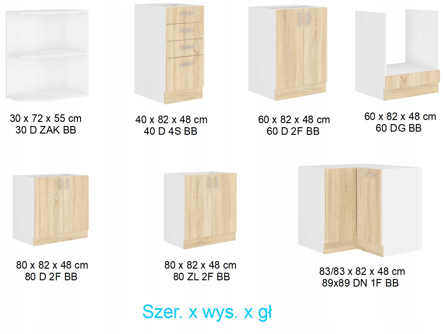 Szafka kuchenna ANA WISZĄCA HIT SPRZEDAŻY !! Kod producenta SANDRA 40 G-72 1F