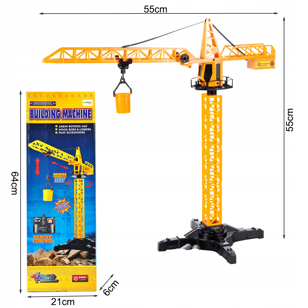 STAVBA JEŘÁBŮ JEŘÁB HRAČKA NA DÁLKOVÉ OVLÁDÁNÍ 55CM PRO DĚTI EAN (GTIN) 5906190293923