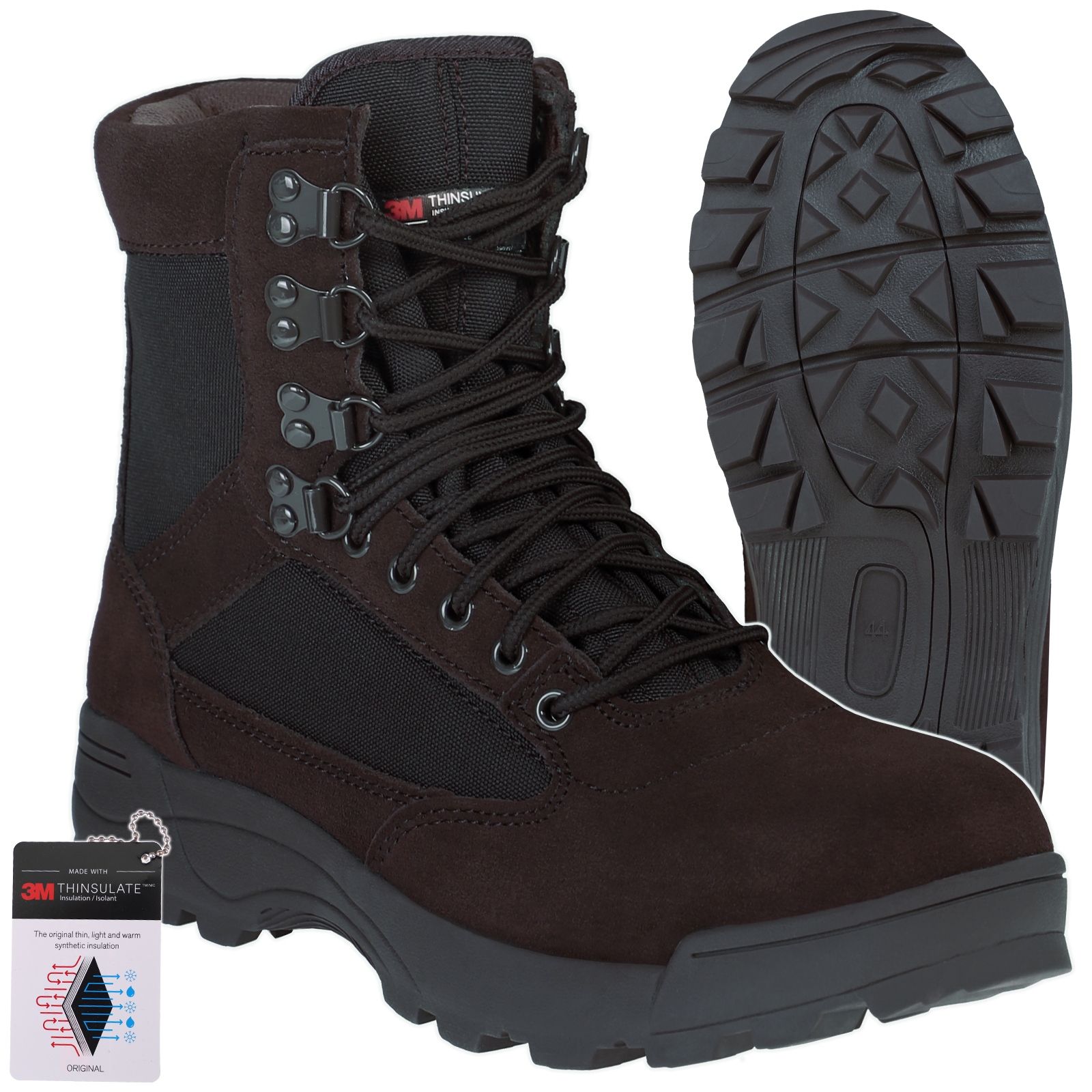 Buty Taktyczne Wojskowe Ochrona Security Brandit 3M Thinsulate Brązowe 41