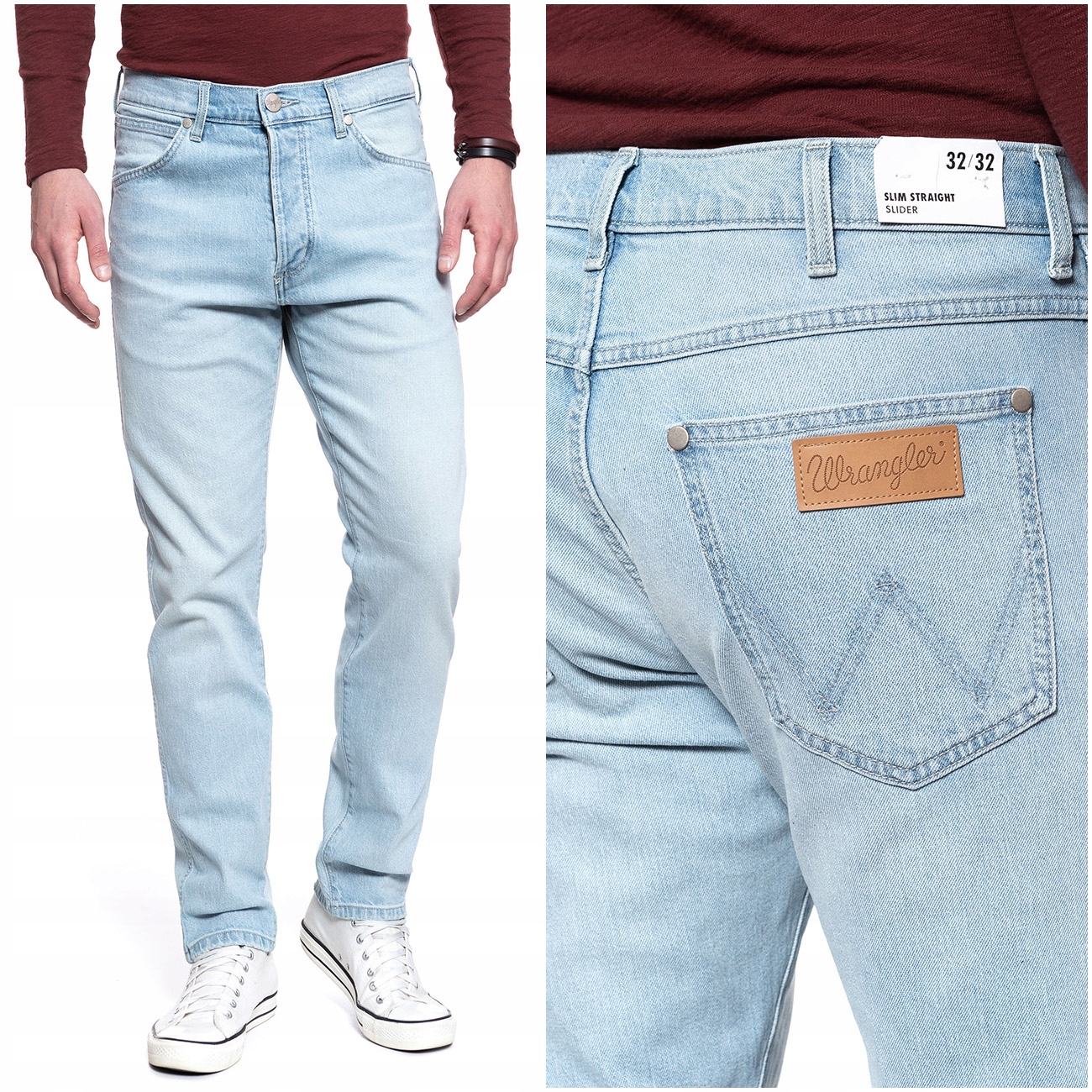 

Wrangler Slider Męskie Spodnie Jeansowe W32 L32