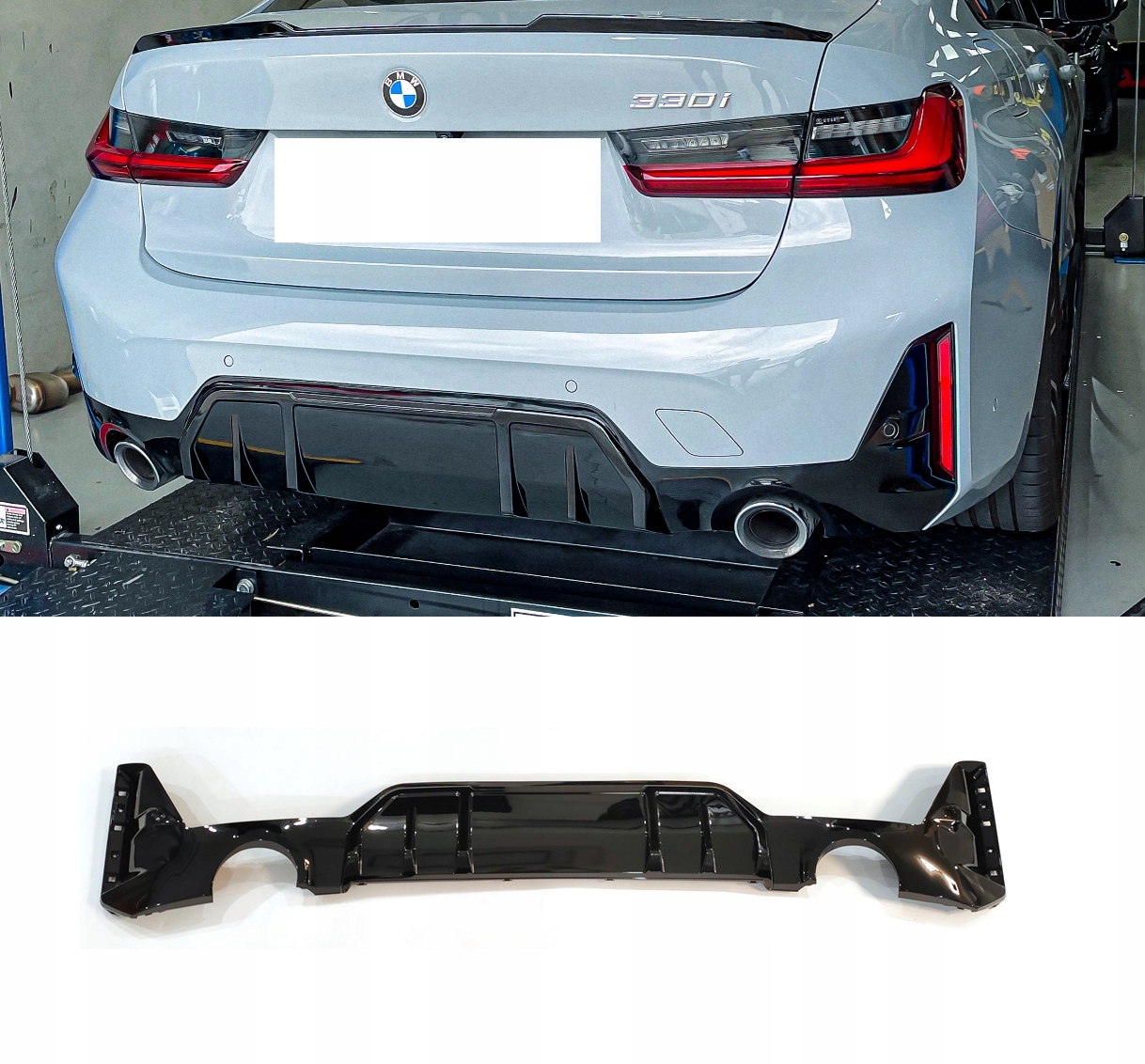 Difúzor Zadného Nárazníka M3 Look Bmw G20 G21 M Sport LCI Polift Čierny
