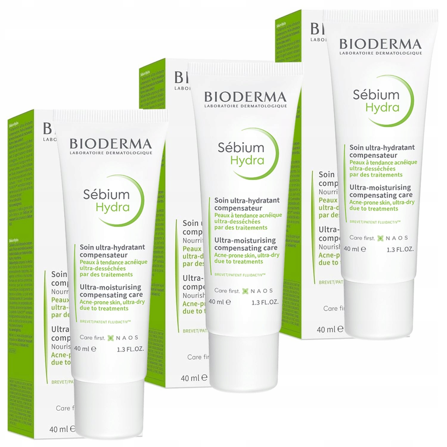 3x40ml Bioderma Sebium Krem trądzik wypryski skóra podrażniona nawilżenie