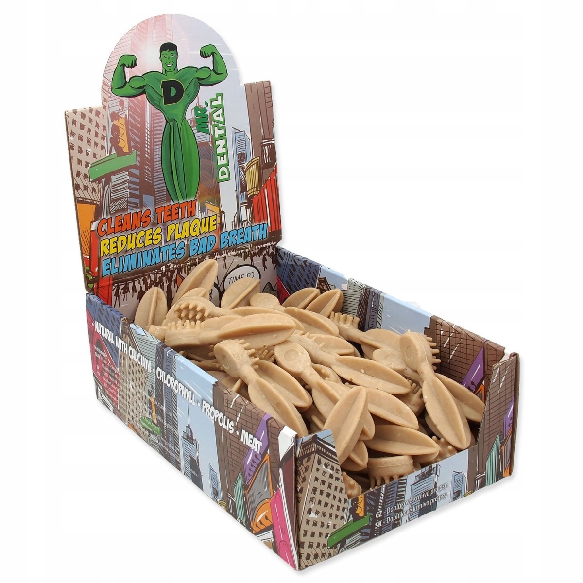 Levně Displej Kartáček Mr.Dental s kalciem 8,5cm 70ks