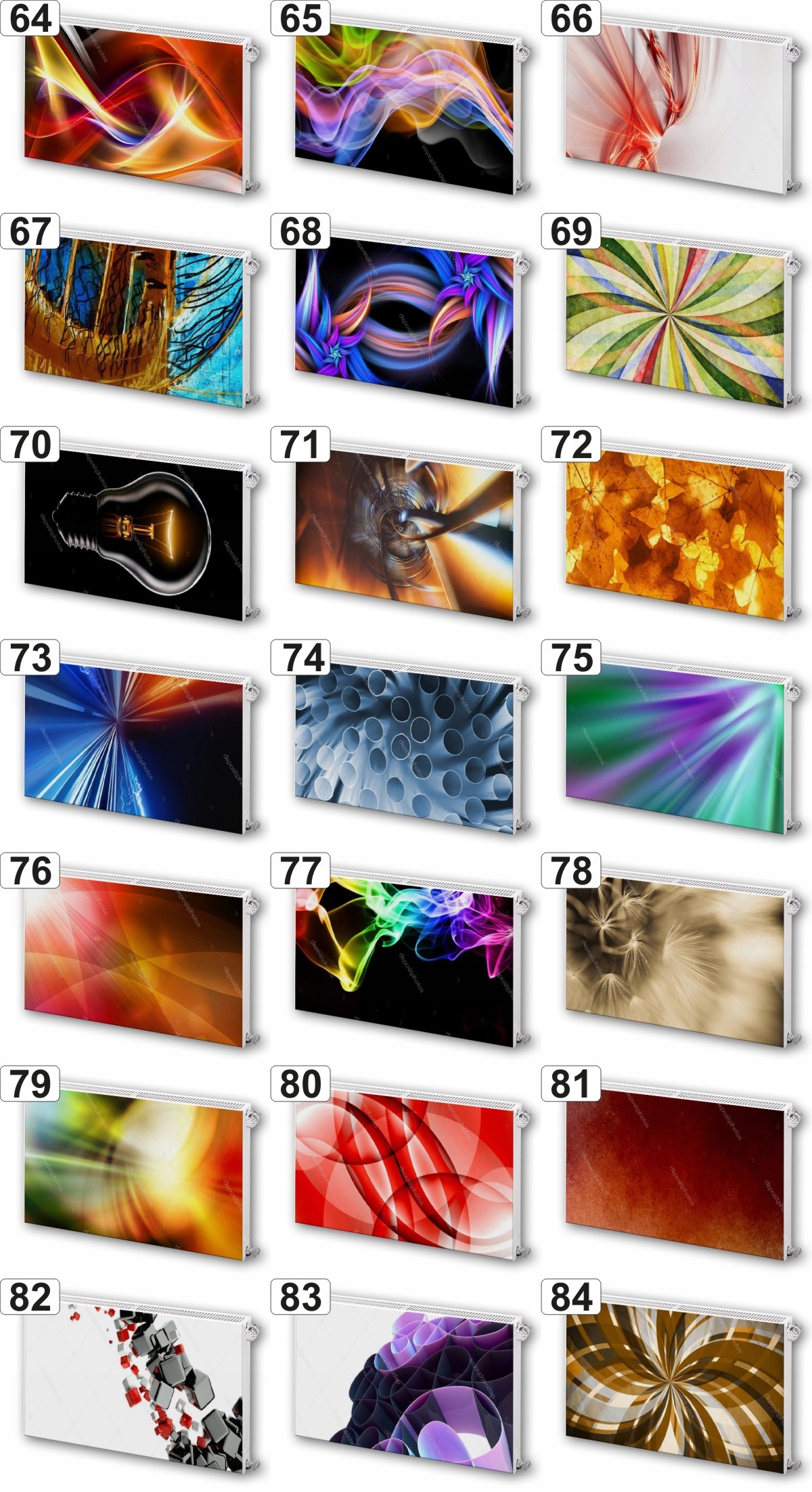 Osłona mata magnetyczna na kaloryfer - abstrakcje Grubość materiału 1 mm