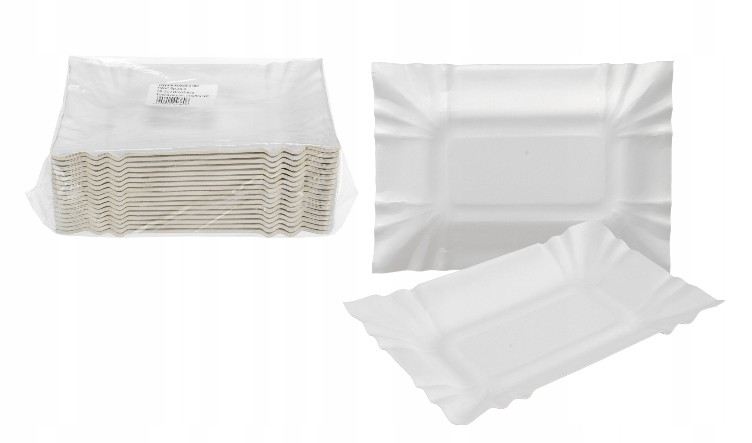 

Tacki Papierowe Białe Jednorazowe GRILL100 szt