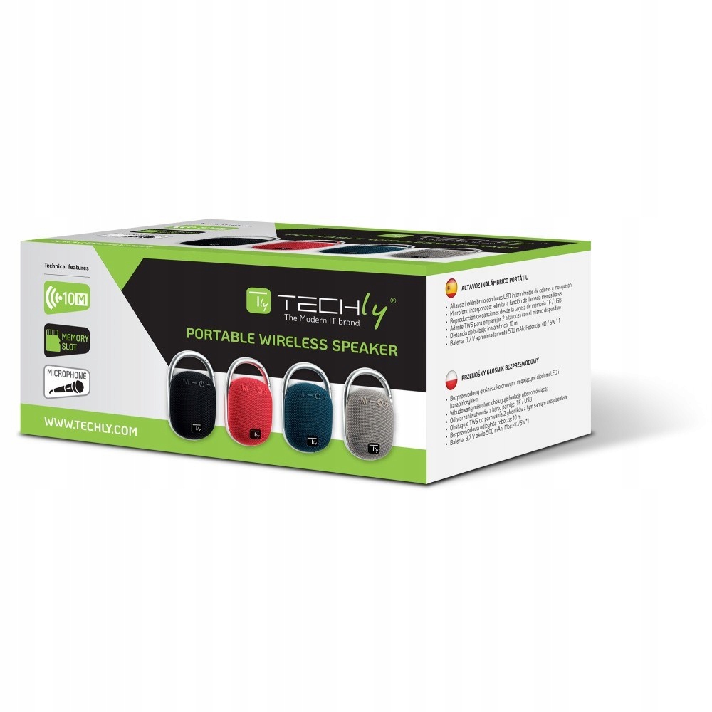 Techly Głośnik Bluetooth 5.3 Bezprzewodowy 5W Tws