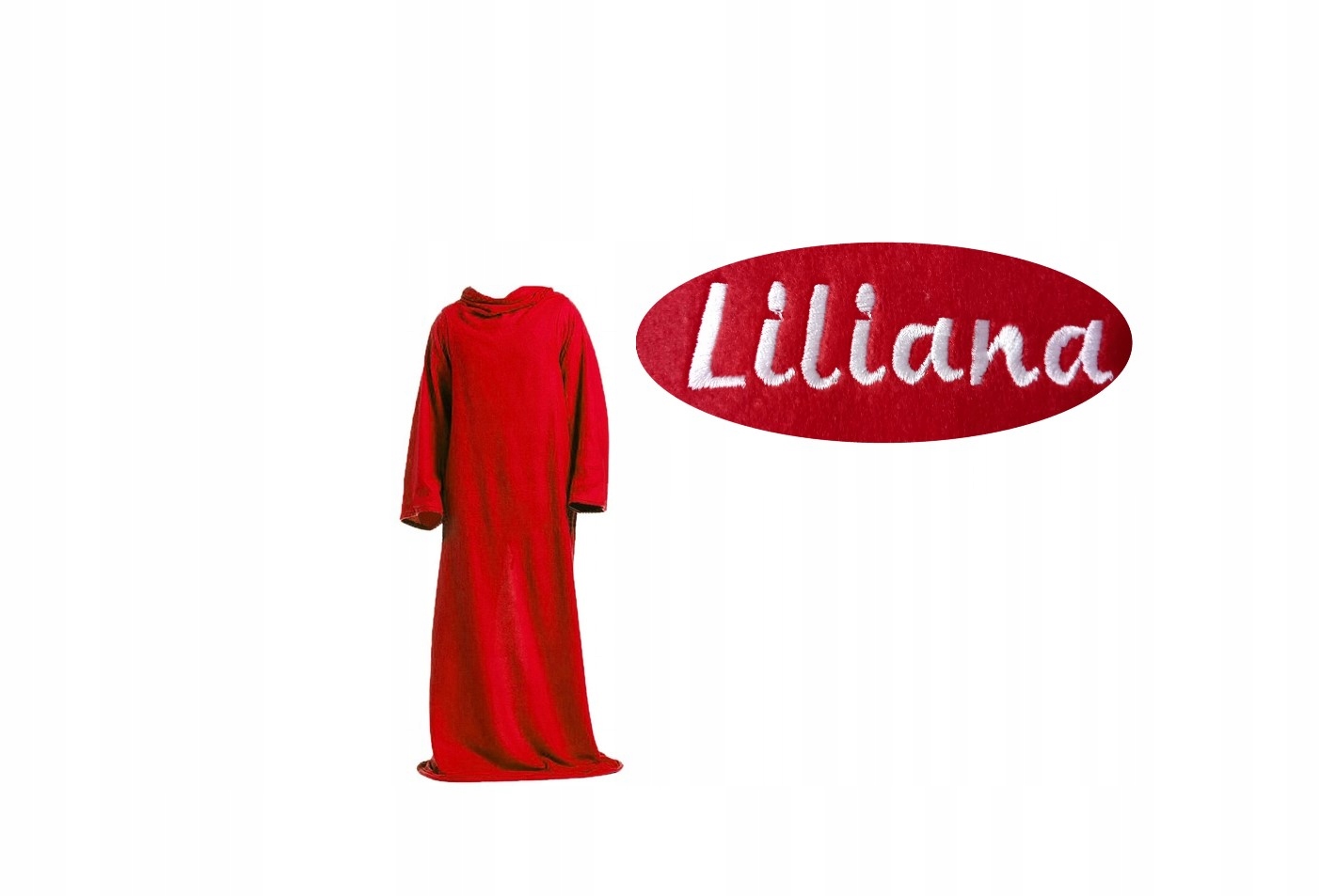 

Koc Polarowy Z Rękawami Haftowane Imię C.