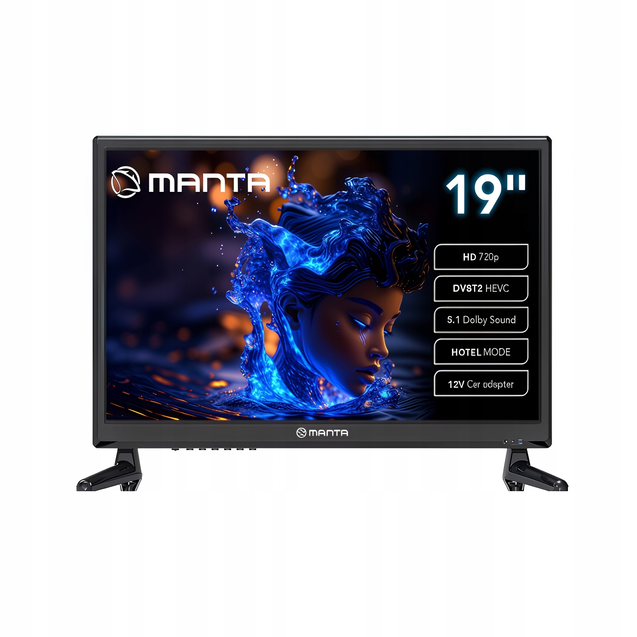 Telewizor Manta MATV001LHN19 12V Areszt Kamper Biwak Hotel
