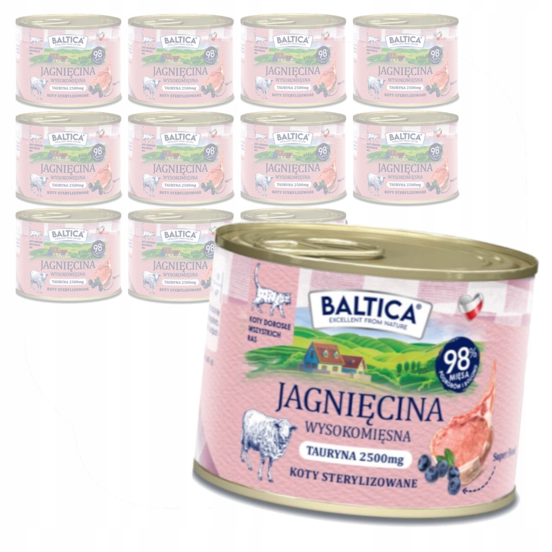 Levně Baltica Chutě regionů Jehněčí 12x185g Vlhké Krmivo Sterilizované kočky